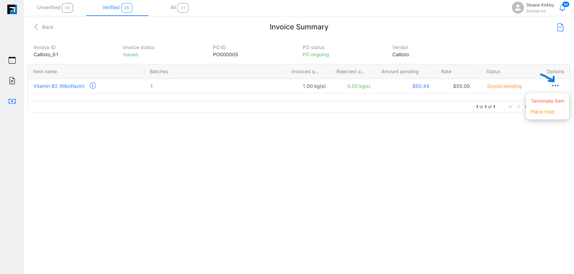 Place Invoice Item Hold place-invoice-item-hold